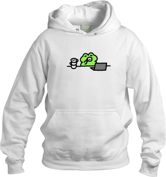 Frog Oversize Hoodie White 27