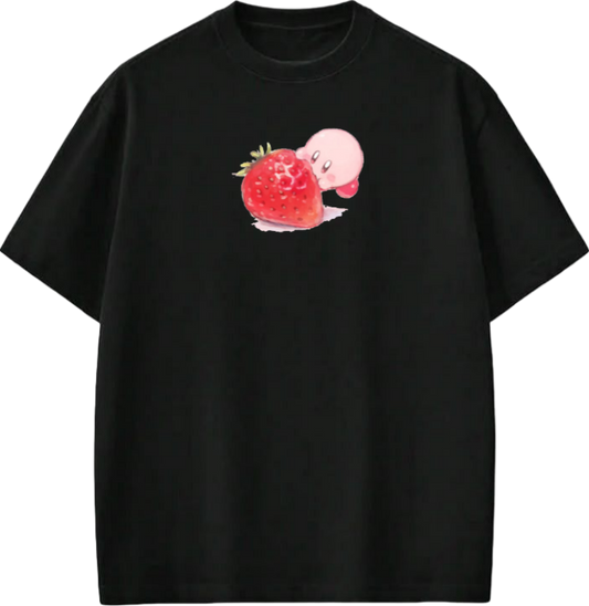 Cute Kirby Anime Graphic T-Shirt, Y2K Aesthetic Kawaii Gaming Tee, Casual Oversized Short Sleeve Top for Wome 27