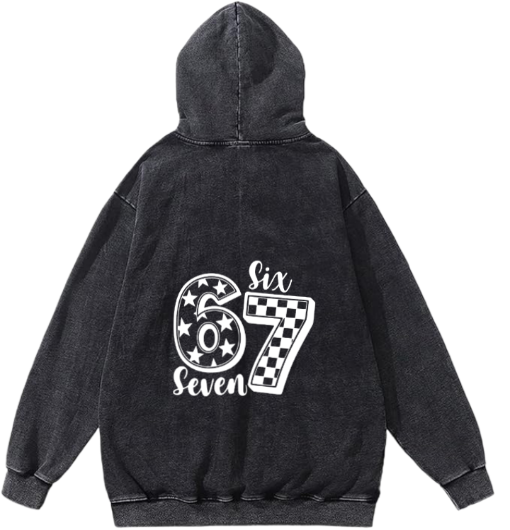 67 designs Oversize Hoodie Washed Back 27