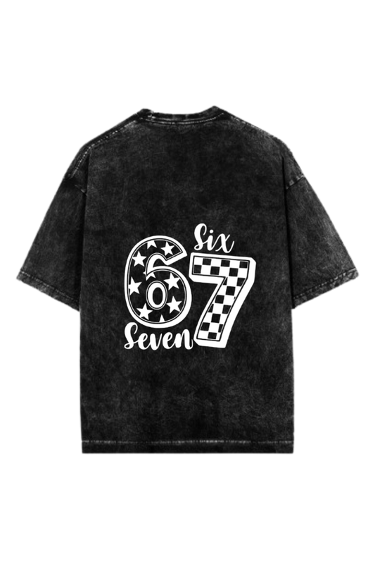 67 designs One Size t- shirt Washed Back 27