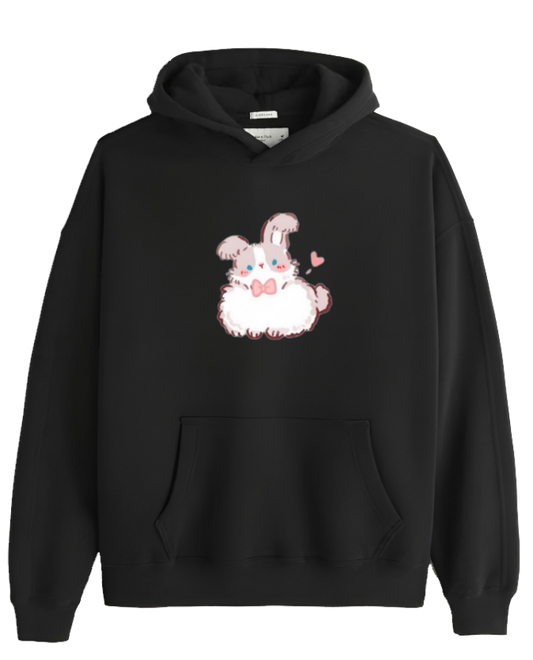 bunny Oversize Hoodie Black 27