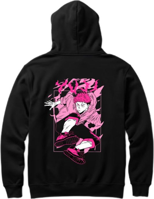 Yuji Itadori One Size hoodie Black Back 27