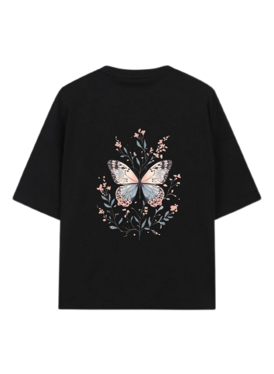 butterflies t- shirt Black Back 27