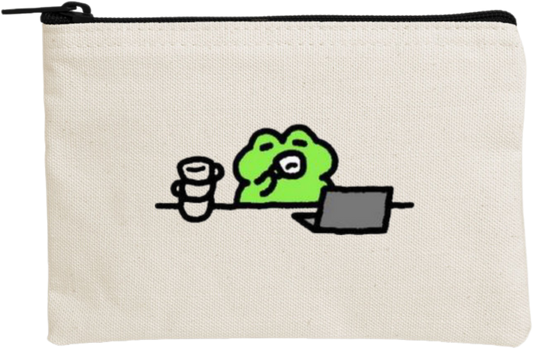 Frog wallet pencil case Beige 27