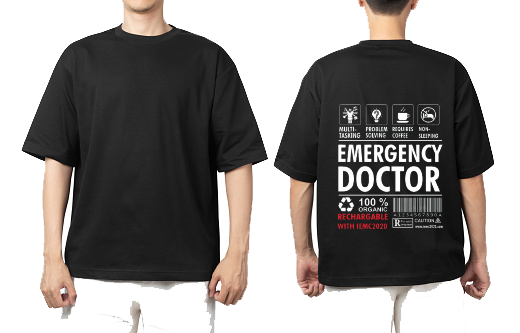 EMERGENCY DOCTOR One Size t- shirt Black Back 24