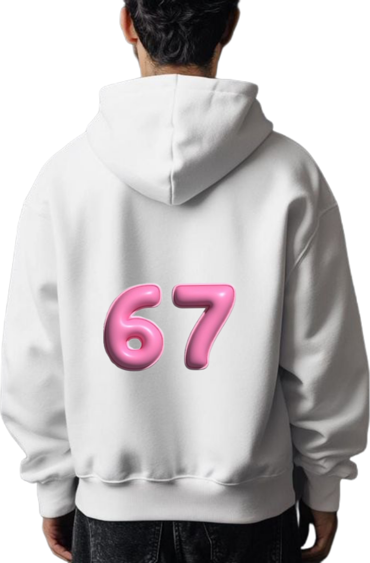 designs 67 Oversize Hoodie White Back 27