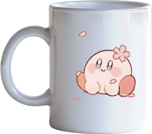 Cute Pink Bunny Kirby Ceramic Coffee Mug, Kawaii Anime Gaming Cute Mug for Women and Kids, Funny Novelty Tea Cup, 11 oz 27