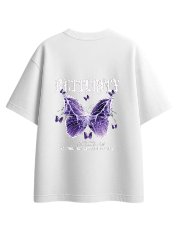 butterflies t- shirt White Back 27