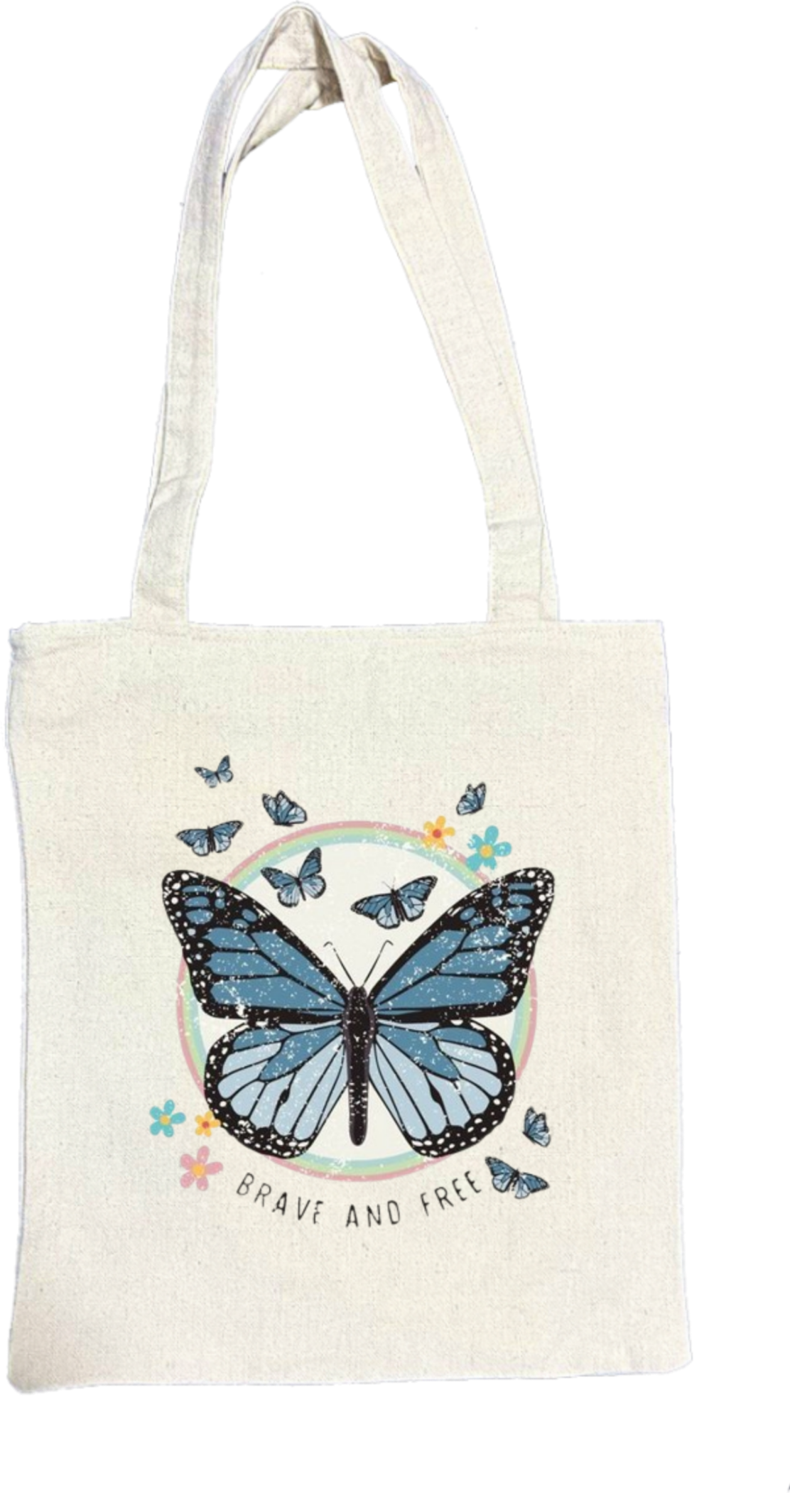 butterflies tote bag Beige 27