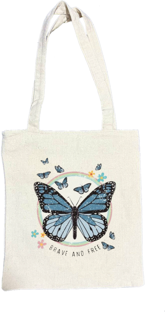 butterflies tote bag Beige 27