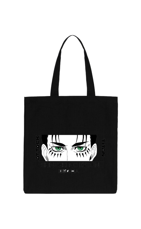 Anime Attack on titan shingeki no kyojin Aot Black tote bag 28
