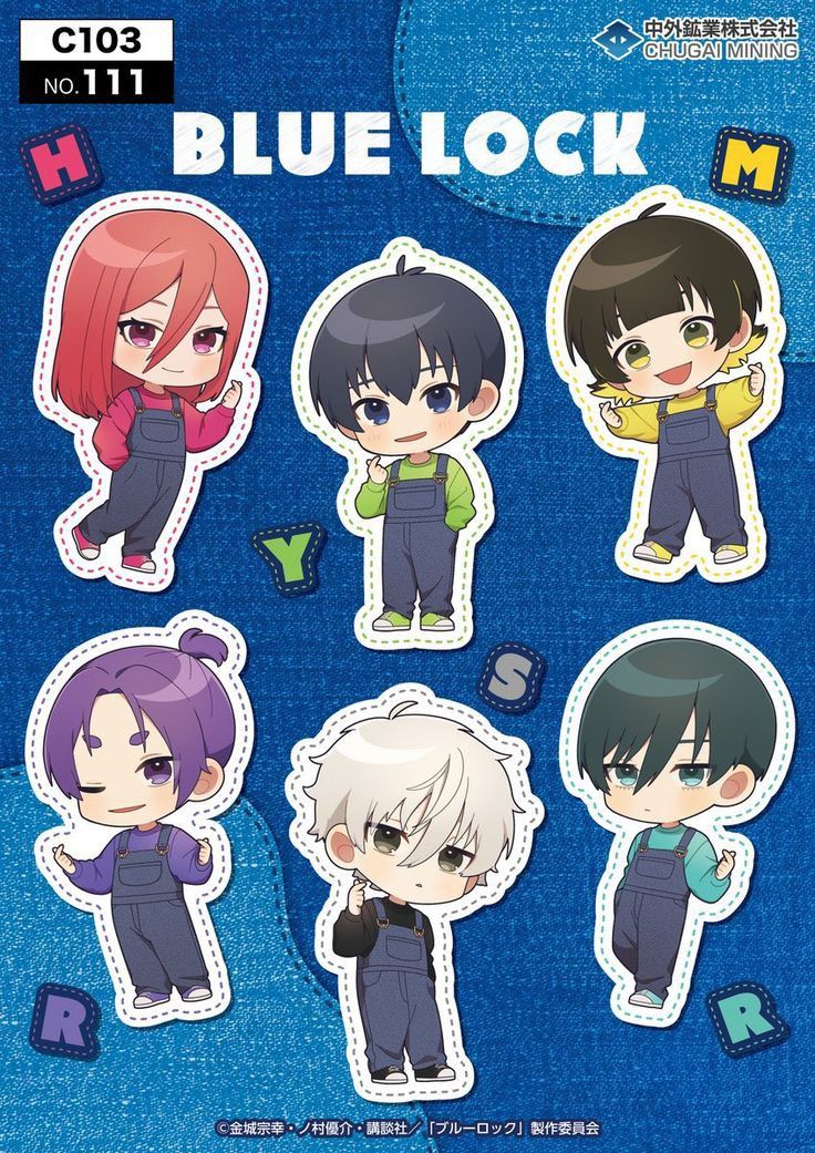 Blue Lock Chibi Characters Stickers Pack, Cute Anime Soccer Player Aesthetic Stickers for Journaling, Scrapbooking, Water Bottles, Laptop, and Planner Decals
