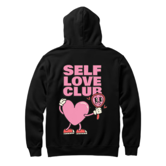 SELF LOVE CLUR One Size hoodie Black Back 28