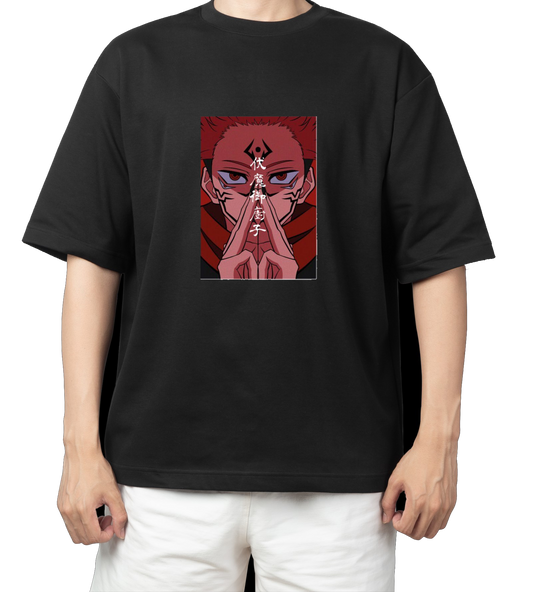 tjujutsu kaisen GOJO Oversize t- shirt Black 28