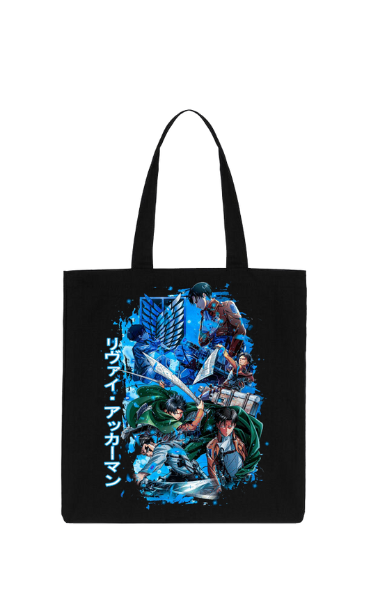 Anime Attack on titan shingeki no kyojin Aot Black tote bag 27