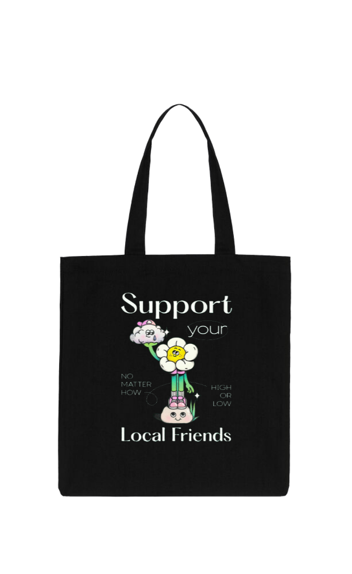 Support tote bag Black 158