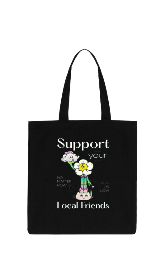 Support tote bag Black 158
