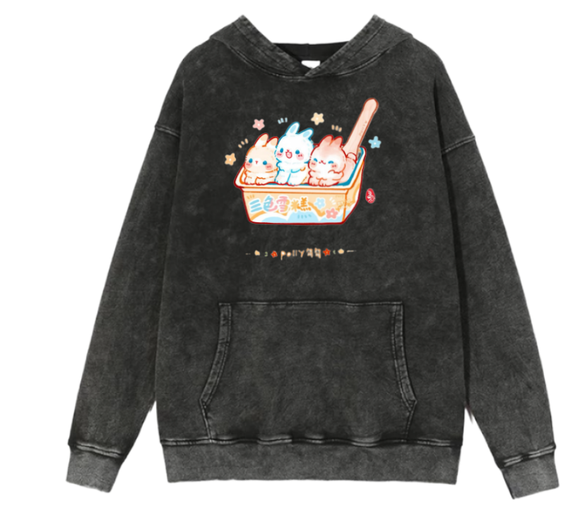bunny Oversize Hoodie Washed 28