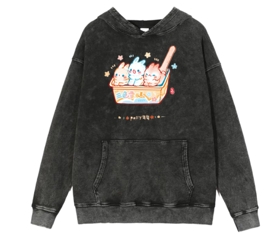 bunny Oversize Hoodie Washed 28
