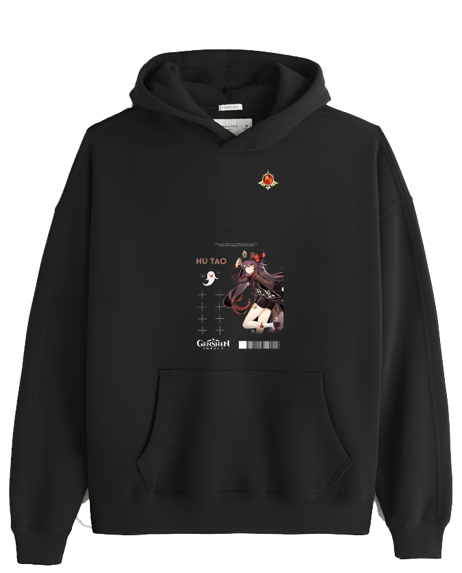 Genshin Impact Hu Tao Over Size hoodie Black 28