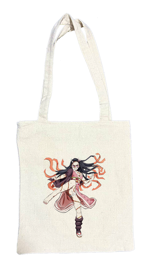 Anime Demon slayer nezuko tanjiro tote bag Beige 28