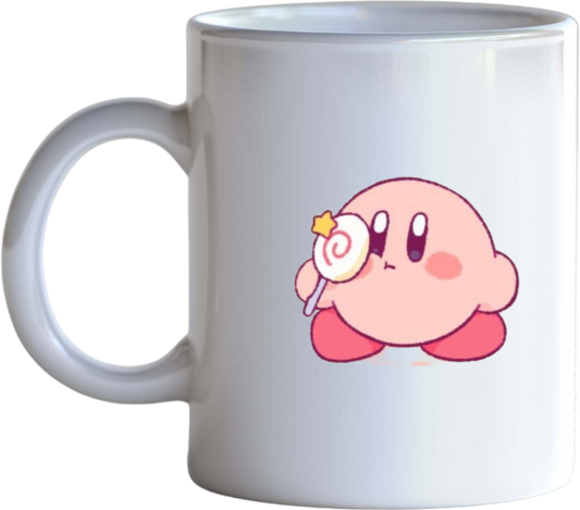 Cute Pink Bunny Kirby Ceramic Coffee Mug, Kawaii Anime Gaming Cute Mug for Women and Kids, Funny Novelty Tea Cup, 11 oz 28