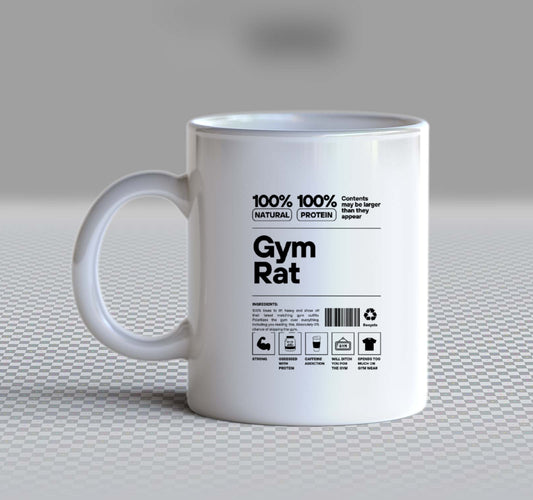 Gym Rat Back text Mug 28