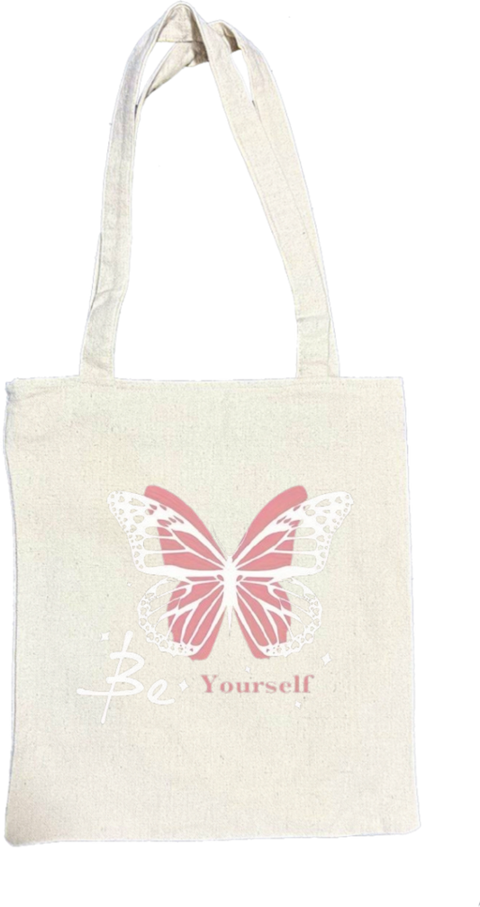 butterflies tote bag Beige 28