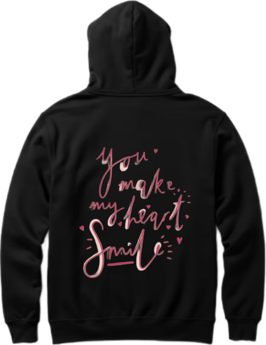 VaIentine coupIe Oversize Hoodie Black Back 28