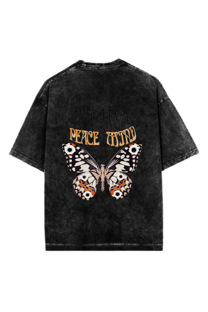 butterflies One Size t- shirt Washed Back 28