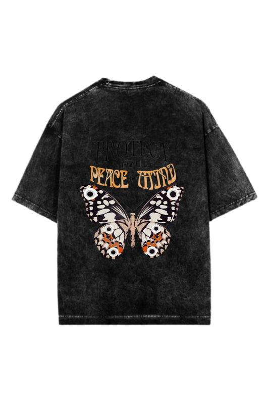 butterflies One Size t- shirt Washed Back 28