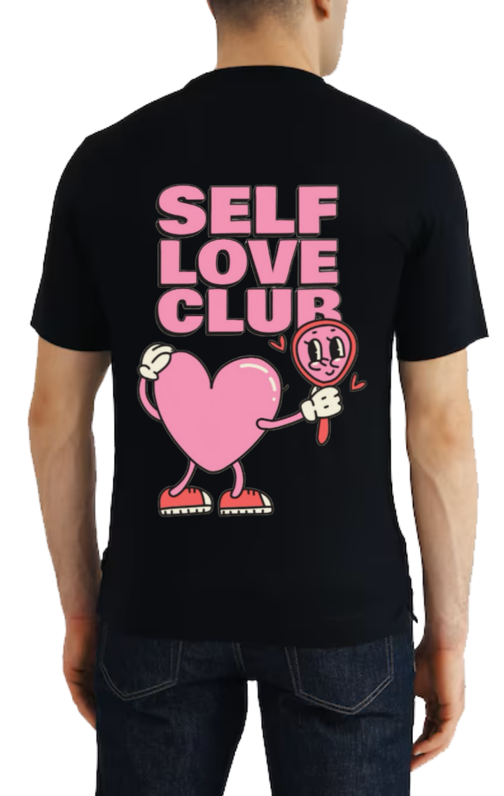 SELF LOVE CLUR t- shirt One Size Black back 28