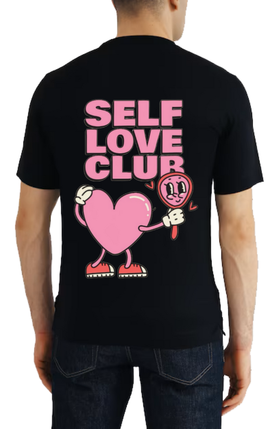 SELF LOVE CLUR t- shirt One Size Black back 28