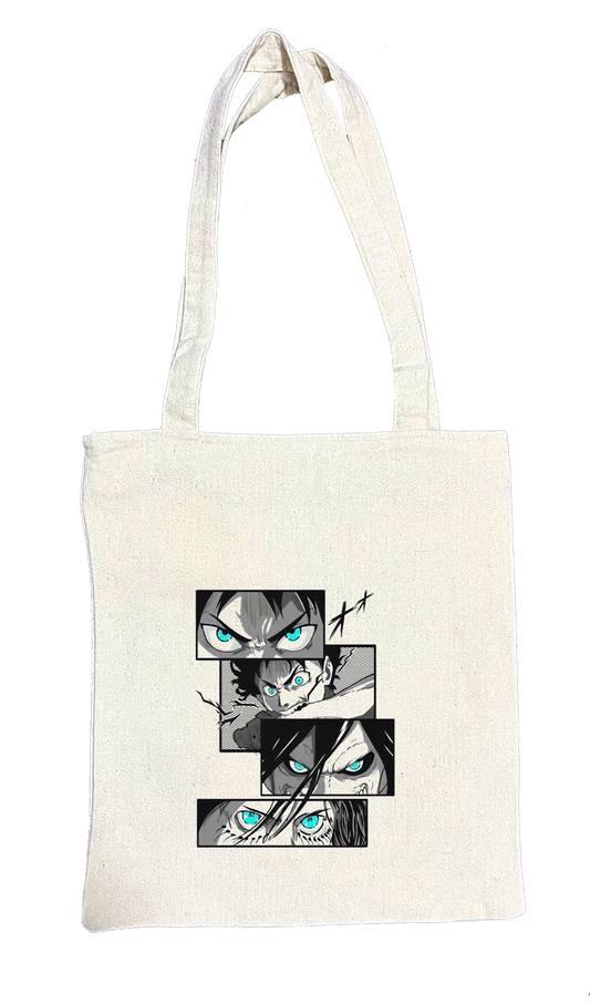 Anime Attack on titan shingeki no kyojin Aot biege tote bag 27
