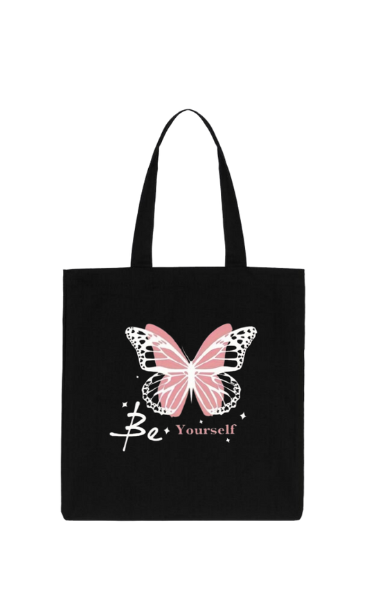 butterflies tote bag Black 28