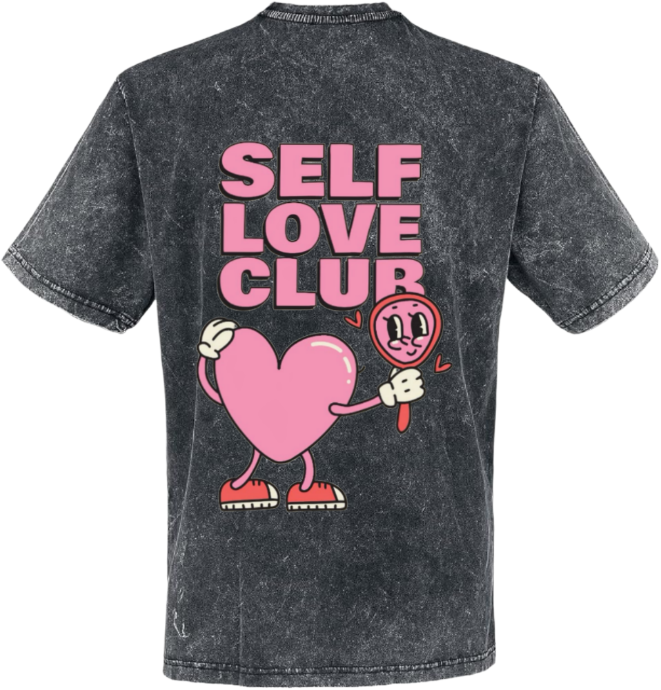 SELF LOVE CLUR t- shirt One Size Washed Back 28