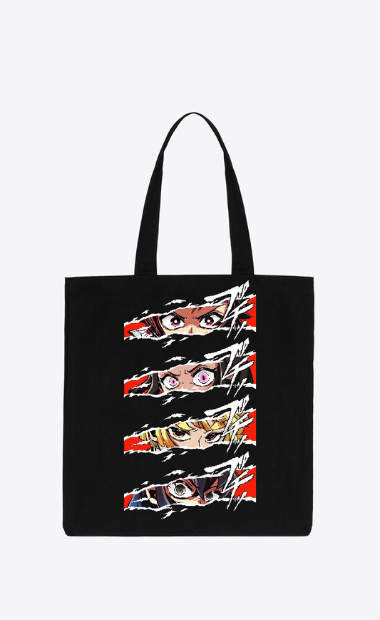 Anime Demon slayer nezuko tanjiro tote bag Black 28
