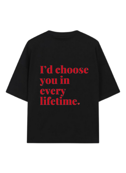 VaIentine coupIe t- shirt Black Back 28