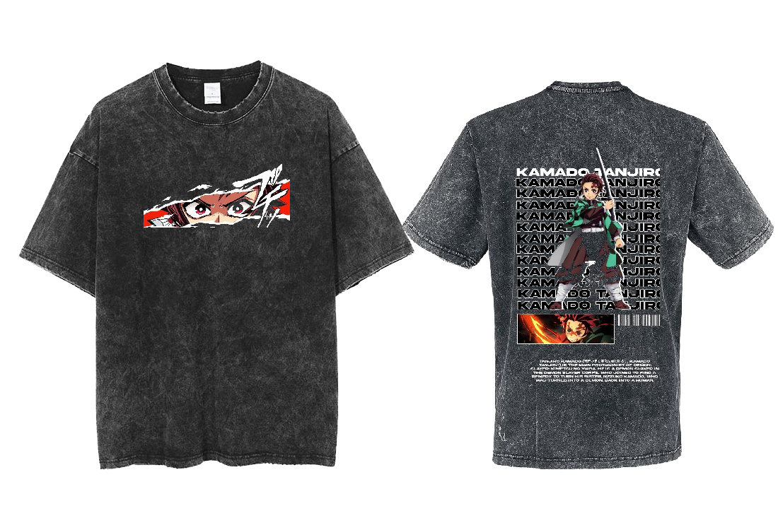 Anime Demon slayer nezuko tanjiro  One Size t- shirt Washed 28