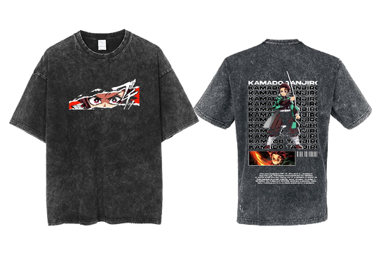 Anime Demon slayer nezuko tanjiro  One Size t- shirt Washed 28