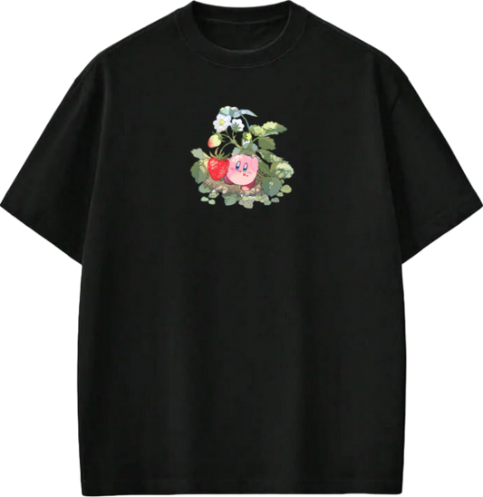 Cute Kirby Anime Graphic T-Shirt, Y2K Aesthetic Kawaii Gaming Tee, Casual Oversized Short Sleeve Top for Wome 28