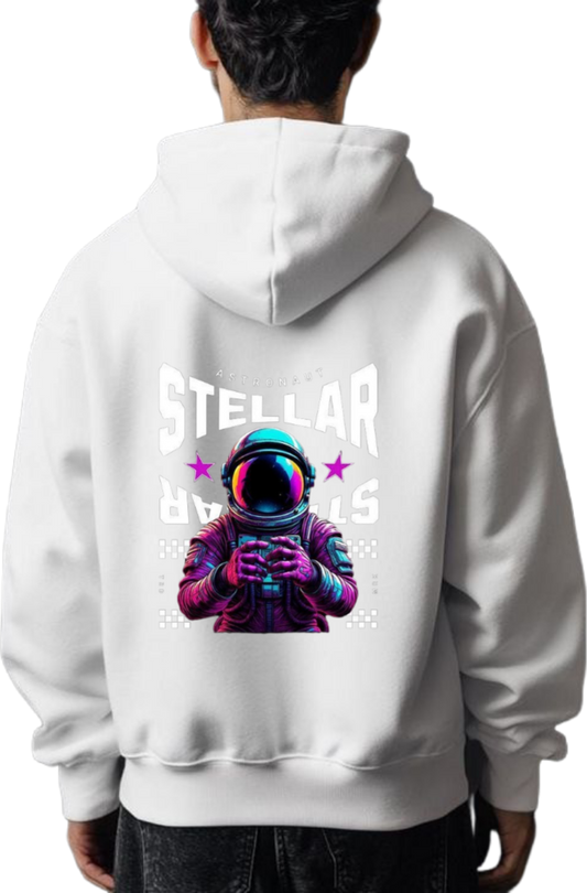 aliens Oversize Hoodie Back White 28