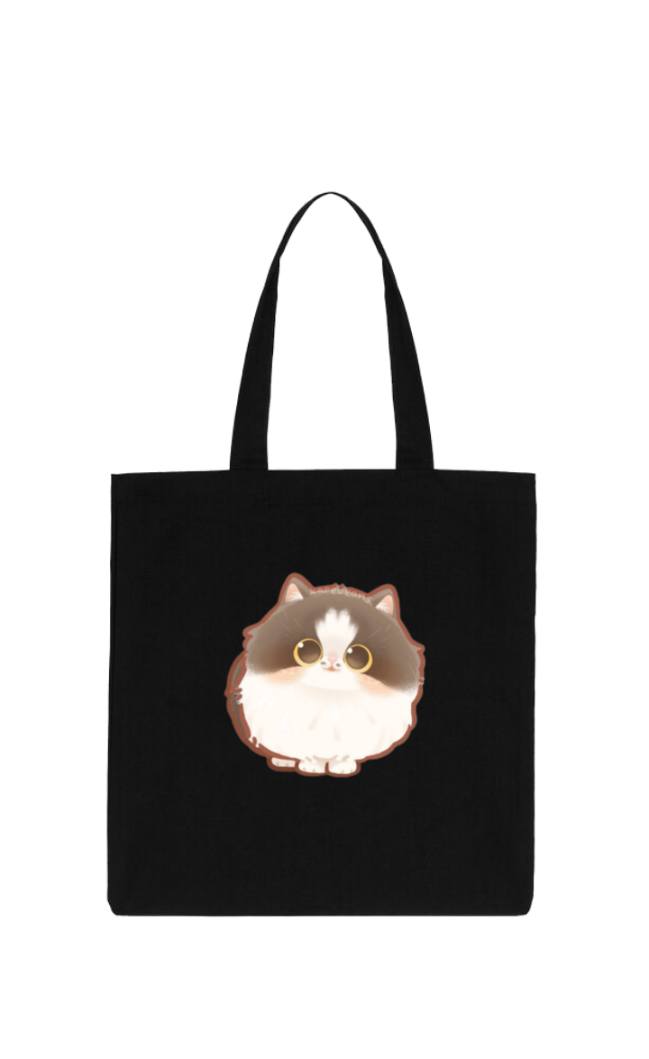 cat tote bag Black 28