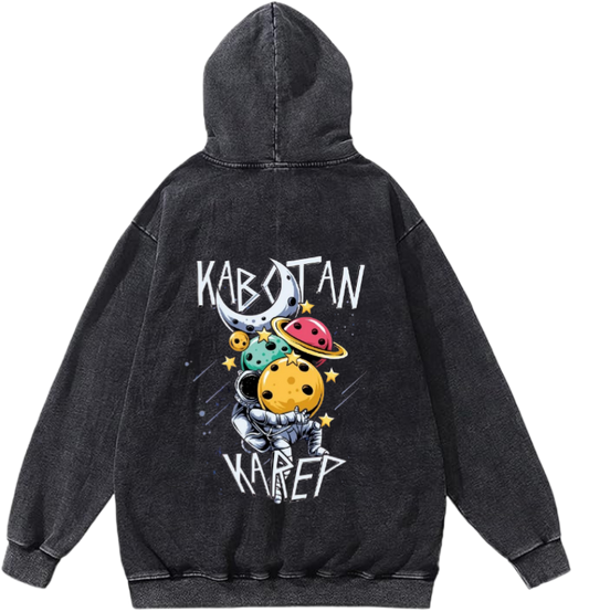 aliens Oversize Hoodie Washed gray Back 28