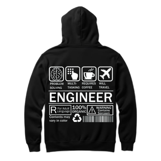 ENGINEER Back text oversize hoodie back 28