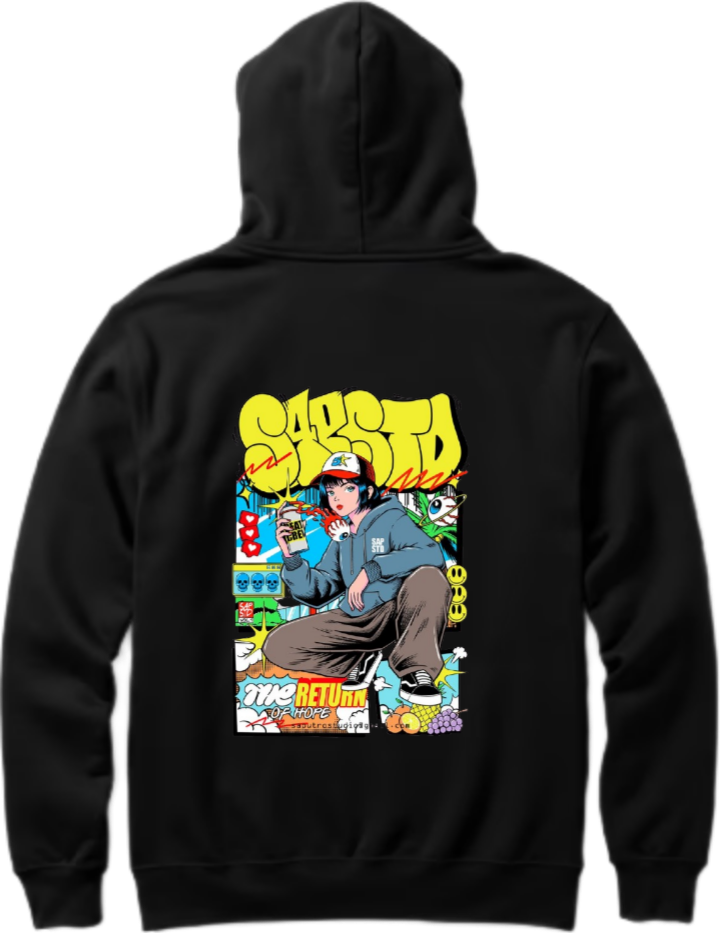 aliens Oversize Hoodie Back Black 28