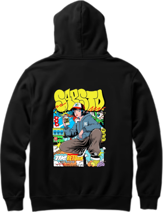 aliens Oversize Hoodie Back Black 28