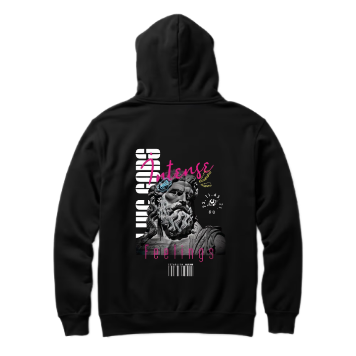 Intense Back text oversize hoodie back 29