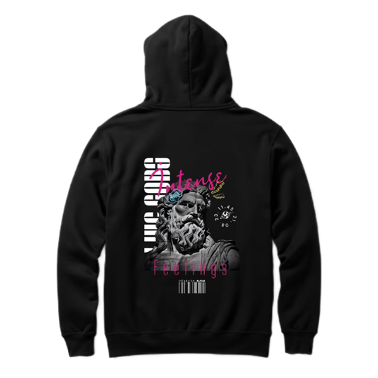 Intense Back text oversize hoodie back 29