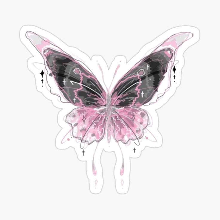 Sticker The charming moth butterfly 29